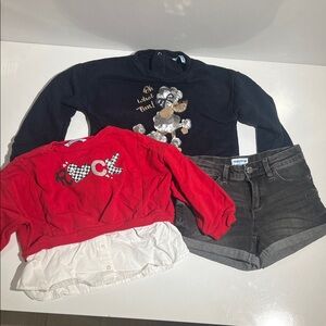 Mayoral kids two tops and one pair of shorts